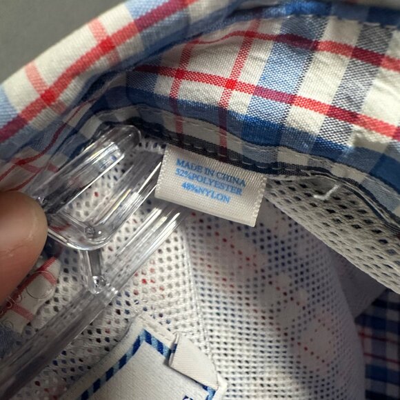 Southern Tide Mens Large Blue Plaid Vented Long Sleeve Button Up Classic Fit - Picture 12 of 16